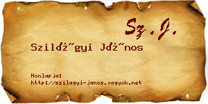 Szilágyi János névjegykártya