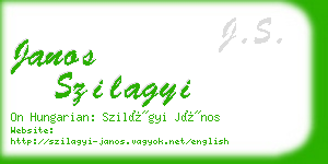 janos szilagyi business card